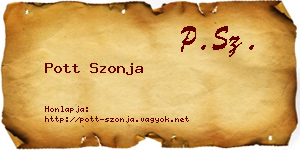Pott Szonja névjegykártya